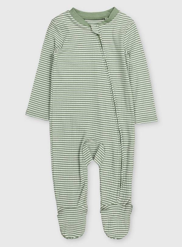 Buy Green Stripe Sleepsuit 69 months Sleepsuits and pyjamas Argos